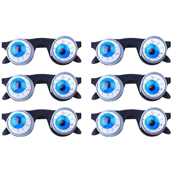 Scary Disguise Eyeball Glasses Funny Spring Eyeball Glasses For Halloween Costume Party,pack Of 6