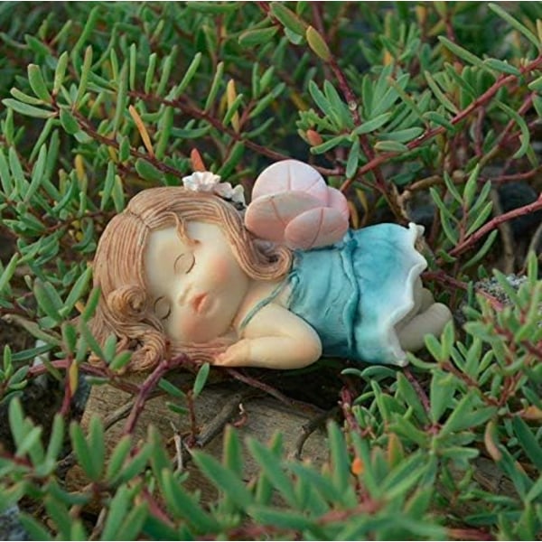 Miniature Fe-Havefigur til Fe-Have - Drømmende Fe-Statue Dreaming Fairy