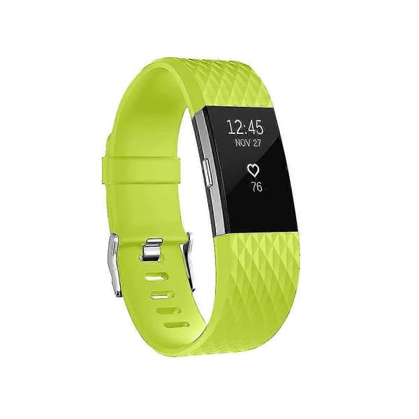 Diamantmønstret rem til Fitbit Charge 2, 10,5x8,5 cm Green
