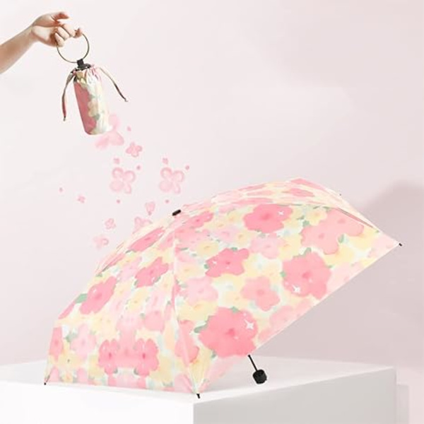 SCreative Paraply Fickparaply Soligt Paraply Utomhus Barnparaply Rosa