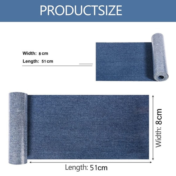 5Ruller/Pakke Stryge-På Denim-Lappe Denim-Lappe Stor