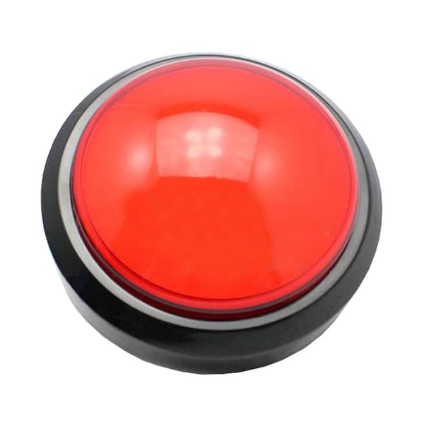 100mm Stor Rund Trykknap LED-belyst med Mikrobryter til DIY Arcade Red