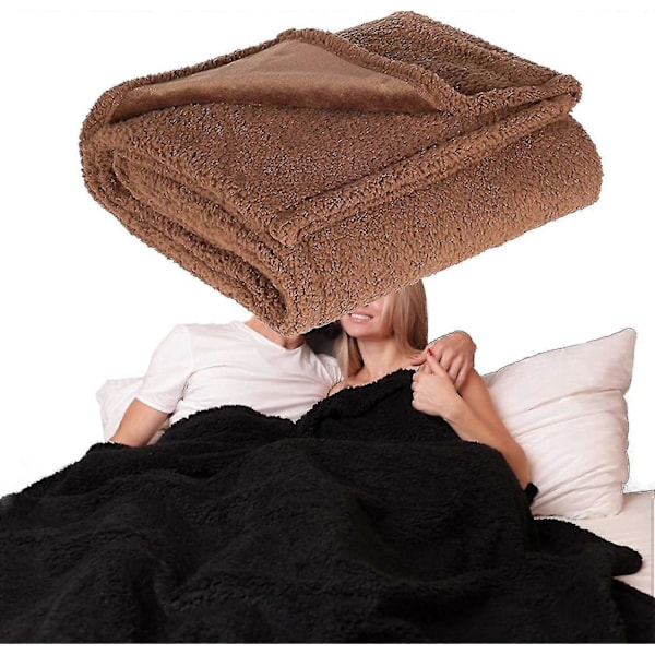 Loveblanket - Vedenpitävä peitto Rakkauspeitot pariskunnille Vedenpitävä roiskepeitto sänkyyn intiimiyteen (Musta 40 * 57 tuumaa) Brown 20*28in