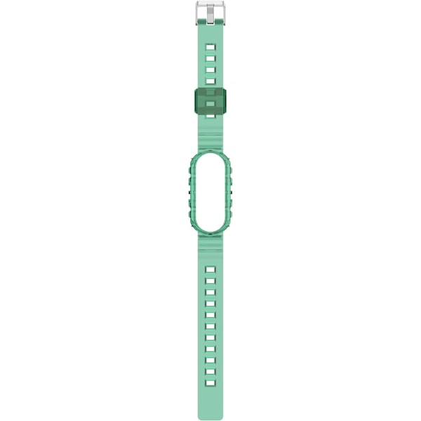 Smartklokke-reim for Xiaomi Mi Band 7/6/5, Transparent Silikonklokkebånd Håndleddsreim, Utbyttbar Armbånd Håndleddsreim for Xiaomi Green