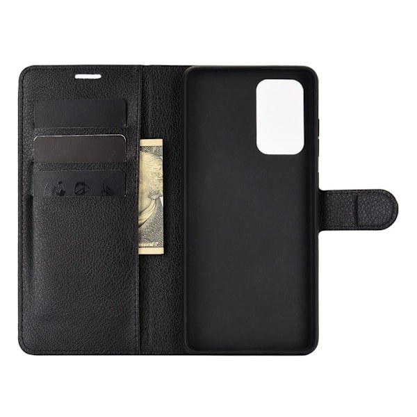Samsung Galaxy A52 / A52s - Litchi Tekstur Cover - Sort Sort Sort