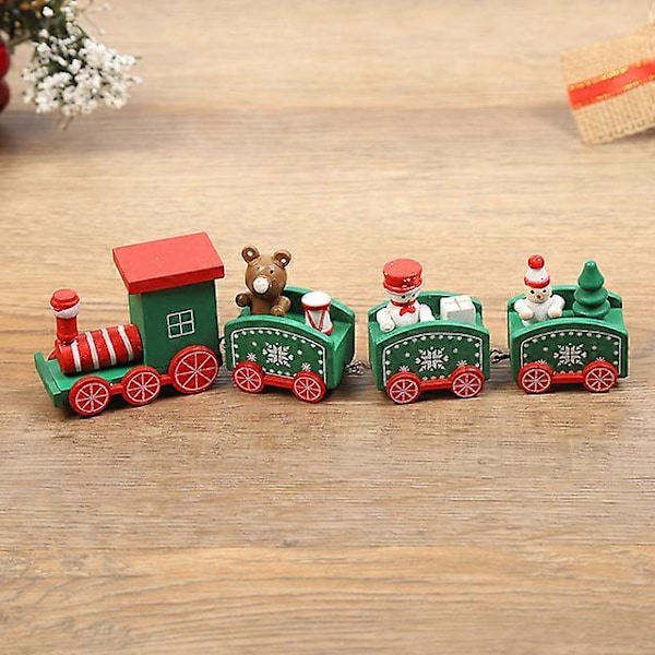 Juletog i tre - Julerpynt - Håndverk i tre - Julen 2023 - Navidad - Noel - Gaver - Godt nytt år 2024 C-Green
