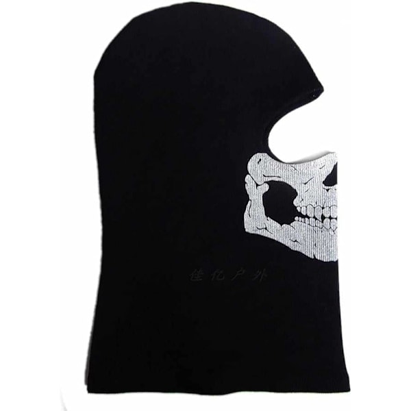 Ghost Mask Skull Balaclava MW2 Luurankoasu Koko Pään Hiihtomaski Neulottu Tuulenpitävä Pyöräilyyn Rullalautailuun Moottoripyöräilyyn Lumilautailuun Ulkoiluun