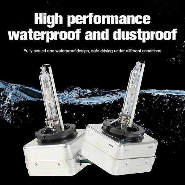D3S Xenon HID-pærer 35W 6000K Hvit for Charger, 2-pakning