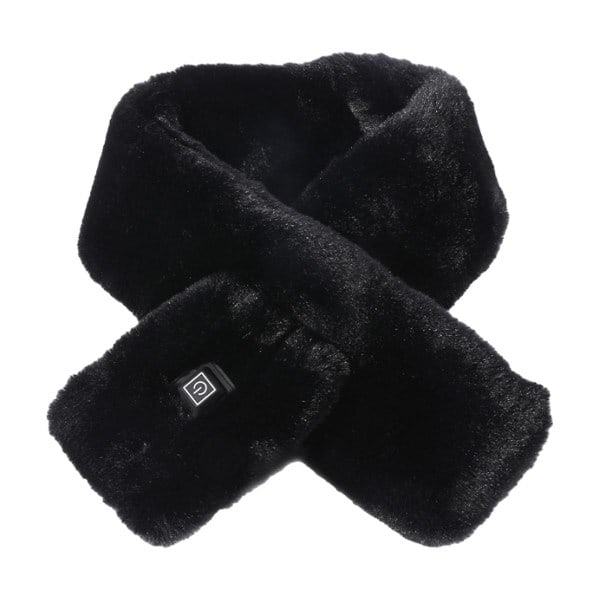 Elektrisk oppvarmet skjerf, skjerf USB oppvarmet skjerf elektrisk varmeskjerf 3 temperaturer varmekompress varmt skjerf black