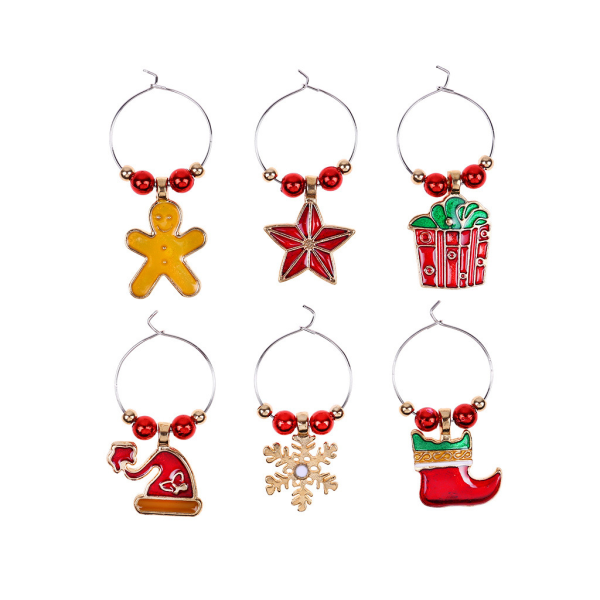 Vinglas Charms Juletema Vinglas Markører Tags Identifikation Vinglas Charms Til Stemware Shape5