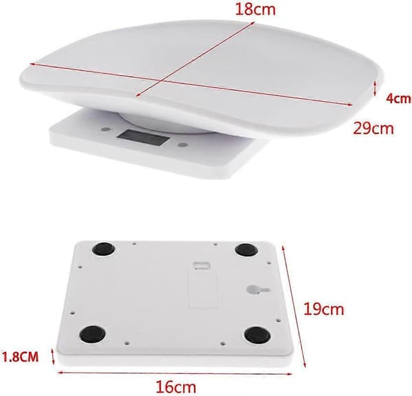 Digital Dyrevekt for Hunder & Katter Opptil 10KG, Multifunksjonell LCD-Skjerm Digital Vektskål