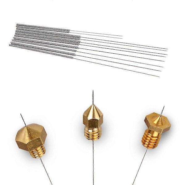 0,2 mm/0,25 mm/0,3 mm/0,35 mm/0,4 mm nåleværktøjssæt - rustfrit stål 10 stk.