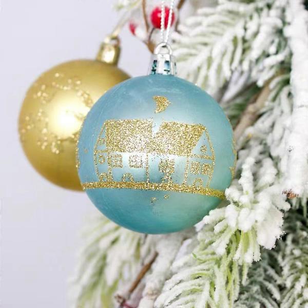 6cm Julkula Dekoration Julgranskula Ornament Hängande Dekor God Jul Dekoration Hem Nytt År 2024 Red white 3-6cm