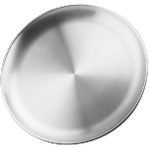 Tallerken - Sæt med 5 - 304 Rustfrit Stål - Holdbar - Camping, Grill, Picnic - 30 cm