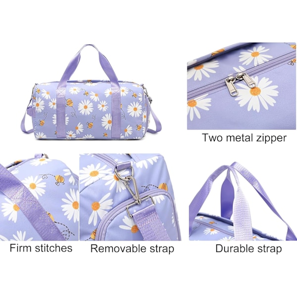 Stor Reisebag med Uavhengig Skoavdeling Treningsbag Våt-Tørr Separasjon Yogabag (Blå, 21 Liter)