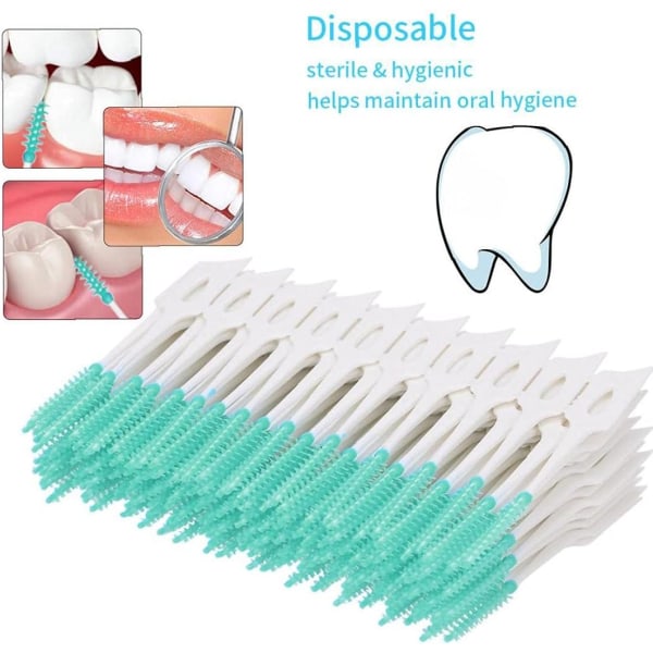 Tandpinnar för interdental borstning Bärbara silikonborstar för mun- och tandvårdspersonal Tandborstning rengöringsverktyg
