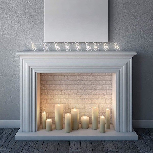 Rena Julbelys 10 LED Strängar Sovrumsdekorationer Vattentäta Inomhus Fairy Lights