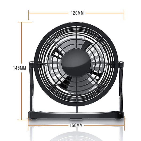 USB-fläkt - skrivbordsfläkt - perfekt för skrivbordsfläktar, inklusive på/av-knapp - kompatibel med bärbara datorer
