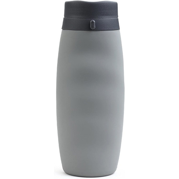 600ml Silikon Kopper Bærbar Sportsflaske Rejsekop Udendørs Foldbar Vandkop til Unge Sportsfolk Light Grey