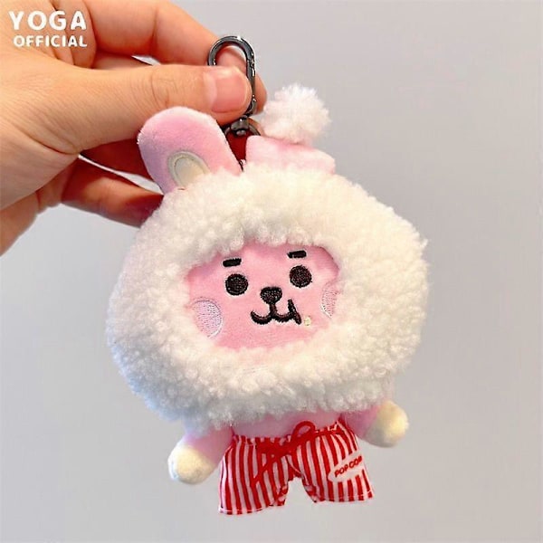 10CM Kawaii Line Friends Bt21 Sarjakuva Shooky Cooky Chimmy Rj Pehmo Riipus Jälkiruoka Sarja Avaimenperä Riipus Pehmo Nukke Koriste pendant6 10CM