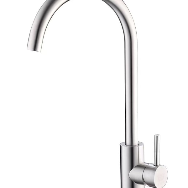 Köksblandare, Hög Svängbar Diskbänksblandare med Enkelt Handtag Electroplating big bend