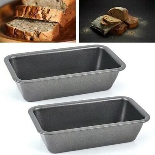 2 stk. Brødformer for Baking Non-stick Karbonstål Brødform Brett Toastform Kakeform Loaf Bakverk Toast Bo