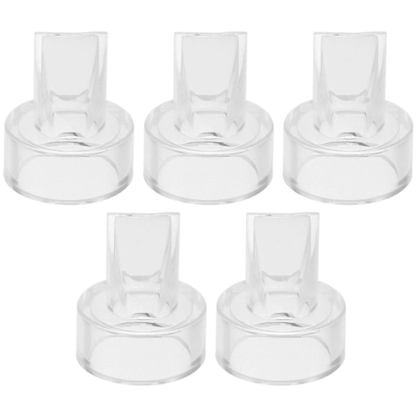 5 stk Elektrisk Brystpumpedeler Tilbehør Silikon Andenebbsventiler (22 mm) Transparent 1.9cm