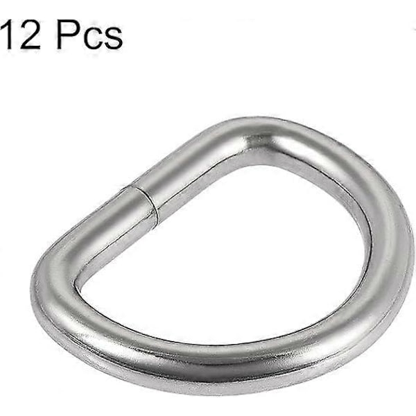 Metal D Ring, D-ringe Spænde til Hardware Tasker Bælter Håndværk DIY Tilbehør, 2 stk