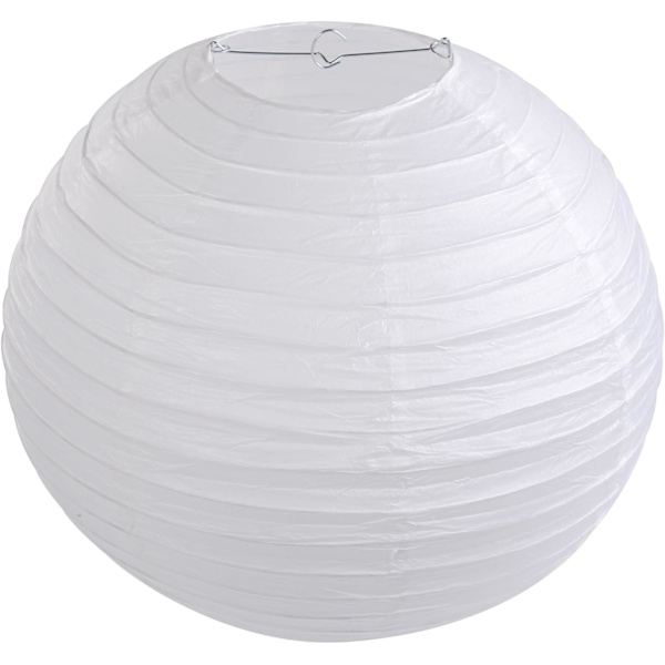 10 stk. Papirlangerner Hvide Runde Papirlangerner, Bryllup Have Bryllupsfest Dekoration 16 inch