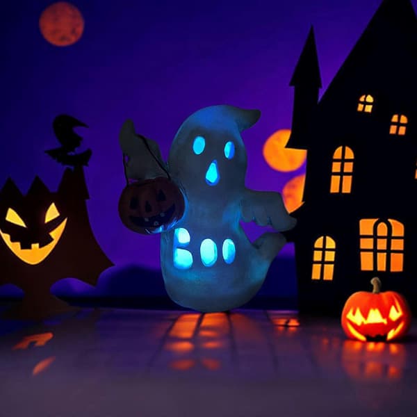 Julepynt Halloween Gave Dekorationer Græskar Spøgelse Håndværk Resin Spøgelse Statue_c24070224