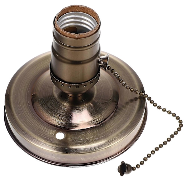 1 Set Vintage Lamphållare med Dragkedja DIY E27 Lamputtag Ljustillbehör