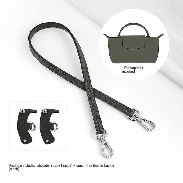 Axelrem för Longchamp Väska Transformations-tillbehör Fri stansning för miniväska Axelrem miniväska Green1-65CM