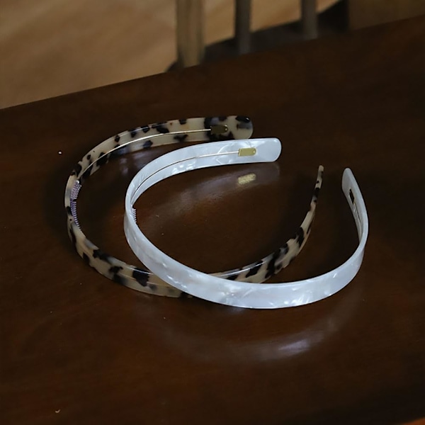 Plastskallhodeband Enkelt Grunnleggende Hodebånd Sklisikkert Hårsløyfe Hårde Tenner Hodebånd Sterkt Hold Hodebånd Lys Leopard