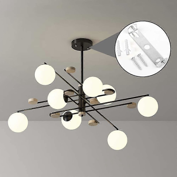 4 stycken taklampsfästen 90mm för monteringsplatta, basfäste