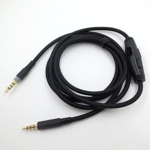 Ersättningsljudkabel för Kingston HyperX Cloud II / HyperX Cloud Alpha Hög Kvalitet 1,5 Meter Black