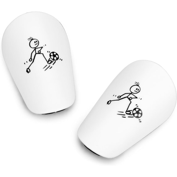 1 Par Mini Fodboldbeskyttere, Ekstra Mini Benskinner Mini Benskinner Beskyttelsesudstyr Benskinner (10x6cm, Hvid)