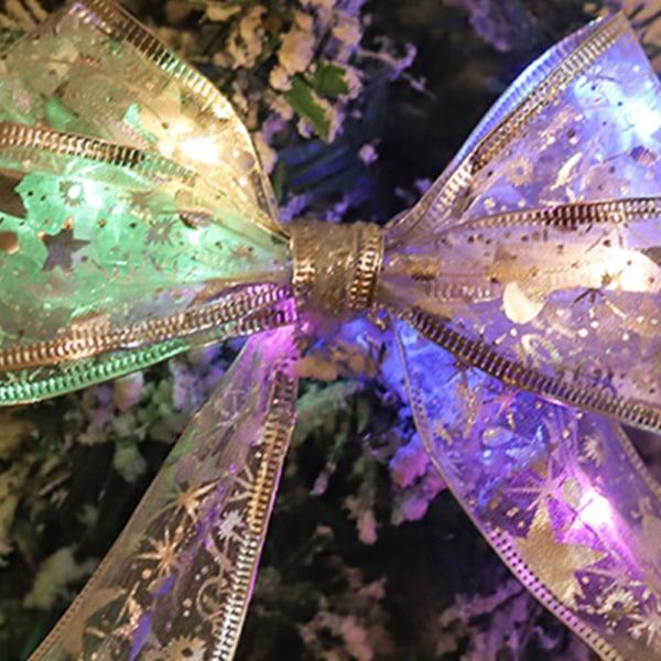 Julebånd Lyslenke Dekorativ Høy Lysstyrke Gjenbrukbar Bånd Fe Lys For Hjem Sølv Fargerik Lys 10m 100LED