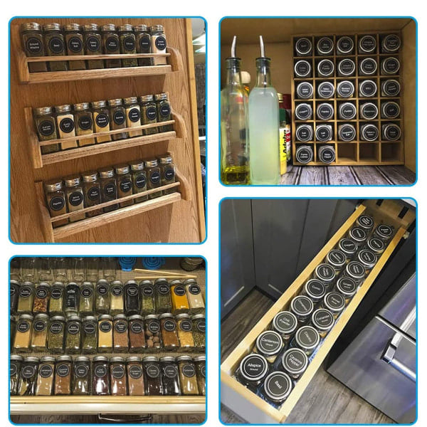 12 kpl maustepurkkeja, 120 ml neliönmuotoisia maustepurkkeja, läpinäkyviä maustepurkkeja