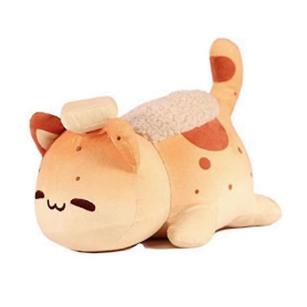 Aphmau Meows Katt Plyschleksak - Mjuk Meemeow Fylld Munk-Katt, Kawaii Pommes Frites och Cheeseburgare Mat Plyschdocka - Perfekt Julklapp Bread cat