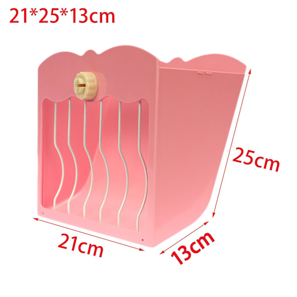 Kanin Hø Foderautomat Foder Krybbe Græsholder Hø Dispenser Kanin Hø Krybbe Blå Pink 21cmx25cmx13cm