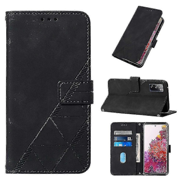 Kotelo Samsung Galaxy S20 Fe 4g/ 5g -puhelimelle, crossbody-lompakkokotelo, säädettävä irrotettava kaulanauha ja jalusta, nahkainen korttipidike, suojaava Co black B
