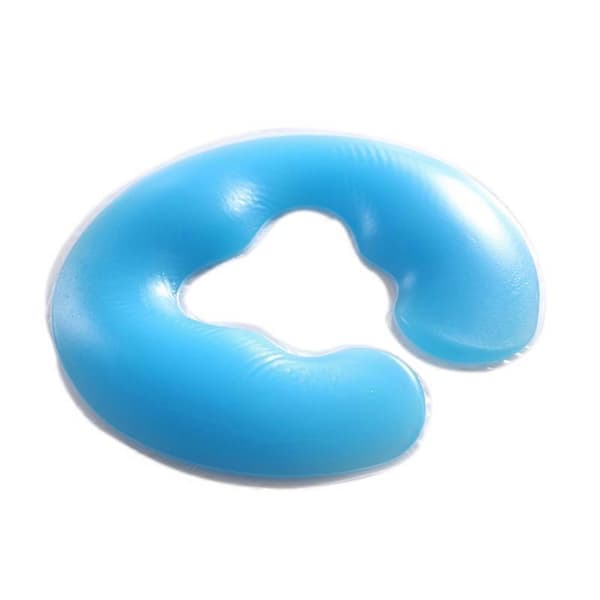 Hälsovård Silikon Spa U-formad Kudde Spa Gel Pad Ansiktsstöd Kroppsmassage Vagga Kudde Blue