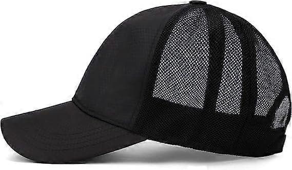Mesh Hurtigtørrende Baseball Kasket Trucker Hatte Justerbar Hat sort