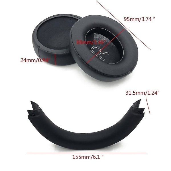 Öronkuddar i Memory Foam Öronkuddar Huvudband För Xbox Series Trådlöst Headset Earpads