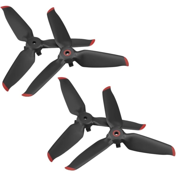2 paria FPV-potkureita, jotka ovat yhteensopivia DJI FPV Combo -dronen kanssa, potkurin lavat View Drone UAV -nelikopterille 4K-kameralla - Punainen reuna