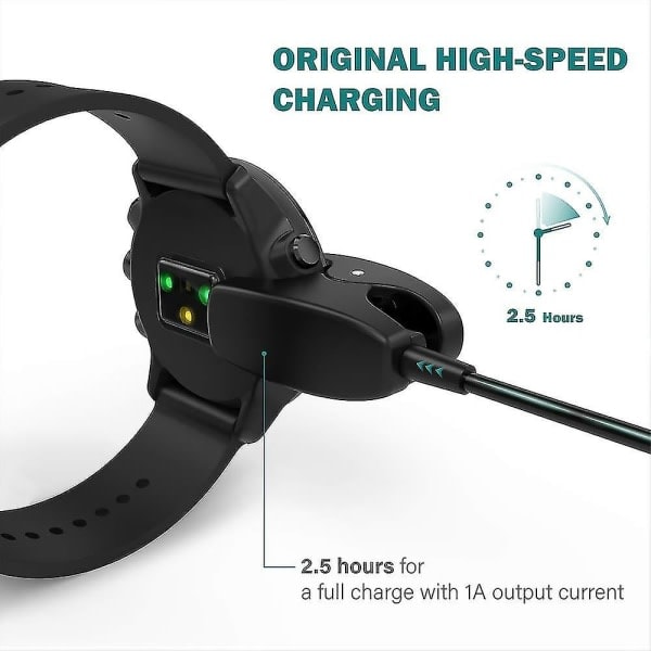 Lader kompatibel med Suunto 3 Fitness, Suunto 5, Traverse, Kailash, Spartan Trainer, Ambit 1 2 3 - USB-ladekabel 100cm