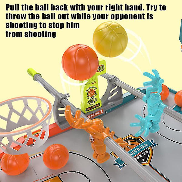 Basketboll Brädspel med 10 Bollar Mini Finger Basket Sport Leksak för Barn Fingertoppsskytte Leksaker Brädspel-B Blue Single