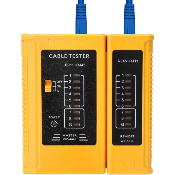 Network Cable Tester, LAN Wire Ethernet Cable Tester RJ45 RJ11 RJ12 CAT5 CAT6 UTP USB Wire Test Tool (Battery Not Included)