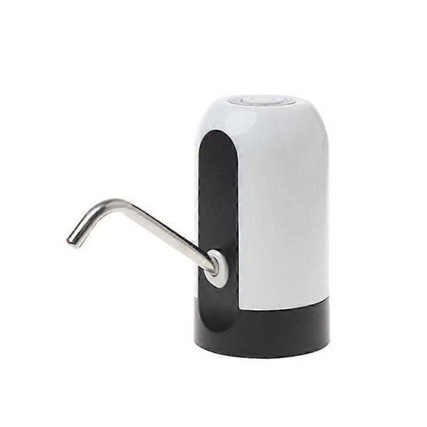 Vesipumppu karaffeille ja pulloille, USB-lataus ja hana, kahdella koolla White1975