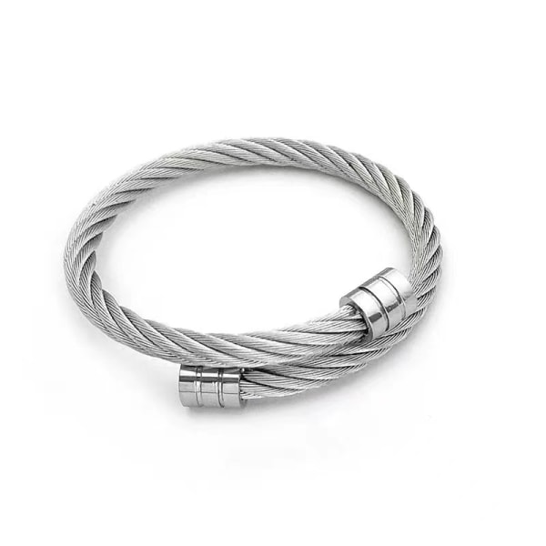 Lymfdränering Magnetiska armband Titanstål Veya Wire Armband Open Stretch Smycken